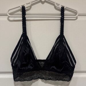 Dynamite Elegant Black Lace and satin cup bralette